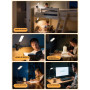 Lampe de Lecture,9 Niveaux de Luminosité+5 Couleur Lampe de Bureau Sans Fil | 4000mAh Lampe LED Rechargeable, 450 Lumens Lampe P