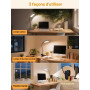 Lampe de Lecture,9 Niveaux de Luminosité+5 Couleur Lampe de Bureau Sans Fil | 4000mAh Lampe LED Rechargeable, 450 Lumens Lampe P