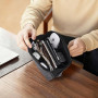 SIMTOP Organisateur de câbles, Pochette Voyage compacte Noirs | Organisateur de câbles compact avec plusieurs compartiments pour