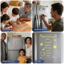 Hengxinchen 2 Pièces A4 Semainier Frigo Magnétique Acrylique Tableaux | Planning Semaine avec 6 Couleurs,Magnétiques Frigo pour
