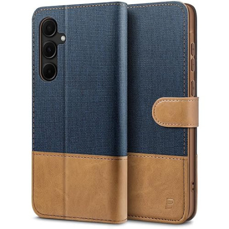 BEZ Coque pour Samsung A55 5G, Etui pour Samsung Galaxy A55 5G Housse en Cuir de Protection, Portefeuille en Cuir Polyuréthane,