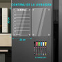 BIROYAL Lot de 2 Calendrier Magnetique Frigo(Avec Marqueurs 6 couleurs) - Acrylique Tableau Magnetique Frigo - Planning Semaine