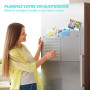 BIROYAL Lot de 2 Calendrier Magnetique Frigo(Avec Marqueurs 6 couleurs) - Acrylique Tableau Magnetique Frigo - Planning Semaine