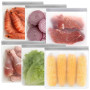 Lot de 6 Sac Congélation Réutilisable, Sacs Alimentaires de Rangement | Sac Congélation Zip, Sacs Congélation en Silicone, Sacs