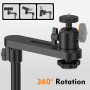 Support videoprojecteur pied videoprojecteur support projecteur sur trepied | rotation à 360°, base métallique robuste, supporte