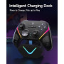 EasySMX Manette PC Sans Fil avec Station de Charge/RGB/TMR Joystick Déclencheur, Manette Switch/Switch2 Bluetooth Rechargeable,