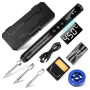Kit de fer à souder USB-C diymore, fer à souder portable sans fil avec écran LCD, température réglable de 200 °C à 450 °C, avec