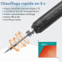 Kit de fer à souder USB-C diymore, fer à souder portable sans fil avec écran LCD, température réglable de 200 °C à 450 °C, avec