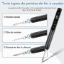 Kit de fer à souder USB-C diymore, fer à souder portable sans fil avec écran LCD, température réglable de 200 °C à 450 °C, avec