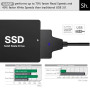 Sh. Câble SATA USB 3.0, Adaptateur USB vers SATA 2,5", UASP 5 Gbps | Convertisseur SATA vers USB pour Disque Dur SSD HDD 2.5", L