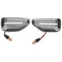 ECSiNG 2 Pièces Feu Clignotant Latéral LED Transparent Remplacement OEM 0063042018 Compatible avec Dacia Logan Sandero Duster II
