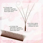 FADVAN Faux Cils Individuel Naturel - 4D W Marron Extension Cils Professionnel - D Curl Bouquet Prefait Volume Russe(0.07mm,8-14