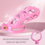 B2-Ceinture de chasteté Set de 4 cockrings Rose Sissy Sex Toy Cage de chasteté Cage de chasteté respirante avec Invisible Lock D