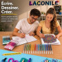 Laconile 240 Stylos Gel pour Coloriage Adulte – Pointe Fine 0,6 mm – Gel Pen pour Scrapbooking, Dessin, Écriture, Griffonnage, J