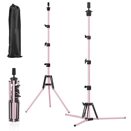 Support Tête à Coiffer Réglable 160 cm, Trépied Coiffure avec Sac Transport | Trépied professionnel réglable 50-160 cm avec rota