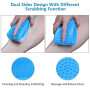 URAQT Brosse de Bain, 73cm Longueur Brosse Arrière en Silicone | pour Le Dos Double Face de la Douche à Bulles à Une Touche pour