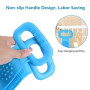 URAQT Brosse de Bain, 73cm Longueur Brosse Arrière en Silicone | pour Le Dos Double Face de la Douche à Bulles à Une Touche pour