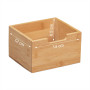 Relaxdays Organiseur de Bureau, 6 Compartiments, 2 tiroirs, Fournitures, Bambou, Rangement, 26 x 33 x 13,5 cm, Nature