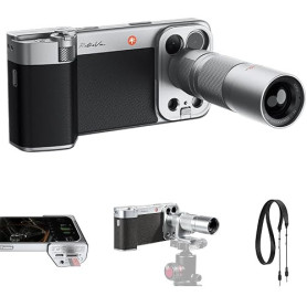 PGYTECH RetroVa Coffret Tout-en-Un iPhone 17 Pro Max, avec Téléobjectif 2.35x, Coque Vintage, Poignée Bluetooth pour Smartphone,