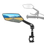 Ruimooto Rétroviseur de vélo gauche - Pliable et rotatif à 360° pour la sécurité - Rétroviseur universel sans distorsion pour vé