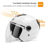 Galatée Casque Adulte à Double Visière. Coque Rigide en Abs, Couche De Protection Eps Renforcée, Boucle à Dégagement Rapide en 7