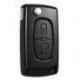 2 Boutons Coque Clé de Voiture, Télécommande Boîtier Clef à Rabat Pliable de Remplacement Compatible avec Peugeot 207 307 308 40