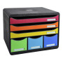 Exacompta - Réf. 306798D - STORE-BOX - Caisson 6 tiroirs, 3 tiroirs pour documents A4+ et 3 tiroirs fins hauts - Dimensions exté