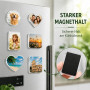 Lot de 25 aimants photo transparents en acrylique avec dos adhésif et plaque magnétique, aimants à personnaliser soi-même pour t