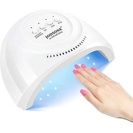 JODSONE Lampe UV Ongles Gel avec 30 perles lumineuses pour vernis gel, Lampe UV LED Professionnelle Double Puissance Sélectionna
