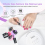 JODSONE Lampe UV Ongles Gel avec 30 perles lumineuses pour vernis gel, Lampe UV LED Professionnelle Double Puissance Sélectionna