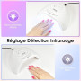 JODSONE Lampe UV Ongles Gel avec 30 perles lumineuses pour vernis gel, Lampe UV LED Professionnelle Double Puissance Sélectionna