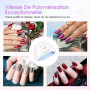 JODSONE Lampe UV Ongles Gel avec 30 perles lumineuses pour vernis gel, Lampe UV LED Professionnelle Double Puissance Sélectionna
