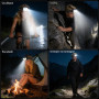 KOHRIUK Lot de 2 Lampe Frontale LED Rechargeable USB 2000 Lumens Torche Frontale Léger Étanche avec Capteur de Mouvement 6 Modes