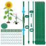 Tuteurs pour Plantes 115 Pièces avec 20 Tuteur Plante, 40 Tiges Plantes Clips,15 Tiges Tube d'extension, 1M Bande Velcro, Tuteur