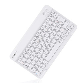 FINTIE Clavier Bluetooth AZERTY 10 Pouces pour iPad & Tablette Android | Clavier Portable Léger et Fin pour Tablette Samsung Gal