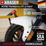KRASER KR85L Antivol Moto Homologué SRA | Promo Model Plus Robust | U ø18mm Acier Cémenté, Double Verrouillage, 3 Clés Haute Séc