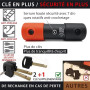 KRASER KR85L Antivol Moto Homologué SRA | Promo Model Plus Robust | U ø18mm Acier Cémenté, Double Verrouillage, 3 Clés Haute Séc