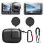 SYMIK étui de Transport pour DJI Osmo Action 6, Petit Sac de Transport, Capuchon d'objectif en Silicone, Film de Protection d'éc