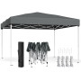 SONGMICS Tonnelle 3 x 3 m, Pliable, Protection Solaire, Portable | Chapiteau, Résistante aux Petites Pluies, pour Cour, Jardin,