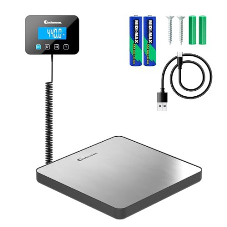 Balance Colis Électronique - 200 kg - Précision 10 g - Fonction Hold-Tare | Écran Numérique Lisible en Livres et Onces, Robuste