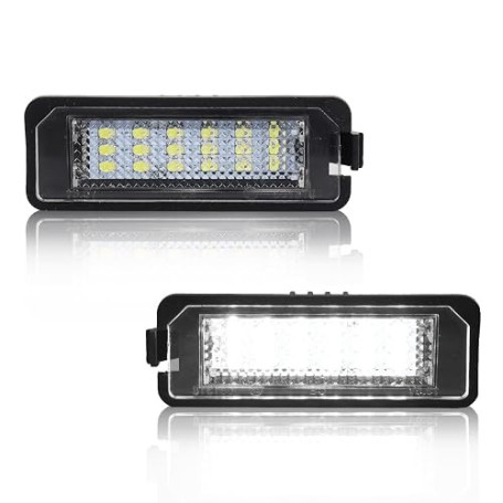 DYNVEX 2 Pièces LED Éclairage plaque immatriculation pour V-W Golf 4 5 6 MK4 MK5 MK6 Pass-at Polo Eos Scirocco, [Can-bus sans er