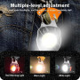 Tomedeks Lampe‑Porte‑Clés LED Rechargeable, Lumière Urgence Auto & Camping | 3 sources lumineuses réglables, mousqueton intégré,