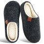 SROTRAS Chaussons Homme Hiver Pantoufles Homme Chaud Antidérapant Confortable Slippers en Feutre