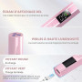 Lampe UV Ongles Gel, Portatif Lampe UV Ongles,Avec Support, 6w Sans Fil Mini Lampe-UV Petite, Rechargeable,3 Minuteries, Afficha