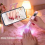 Lampe UV Ongles Gel, Portatif Lampe UV Ongles,Avec Support, 6w Sans Fil Mini Lampe-UV Petite, Rechargeable,3 Minuteries, Afficha