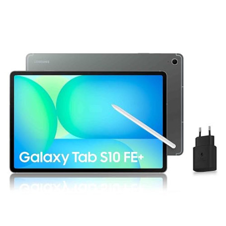 Samsung Galaxy Tab S10 FE+, Tablette Android WIFI 13.1" 128 Go, S Pen inclus, Certification IP68, Gris Anthracite, Chargeur Sect