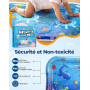 LUNEKUCK Grand Tapis d'eau Bébé 95x76cm Gonflable Tummy Time Tapis Eau Bebe Eveil Tapis Sensoriel Bébé Tapis Poisson pour Bébés