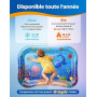 LUNEKUCK Grand Tapis d'eau Bébé 95x76cm Gonflable Tummy Time Tapis Eau Bebe Eveil Tapis Sensoriel Bébé Tapis Poisson pour Bébés