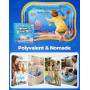 LUNEKUCK Grand Tapis d'eau Bébé 95x76cm Gonflable Tummy Time Tapis Eau Bebe Eveil Tapis Sensoriel Bébé Tapis Poisson pour Bébés