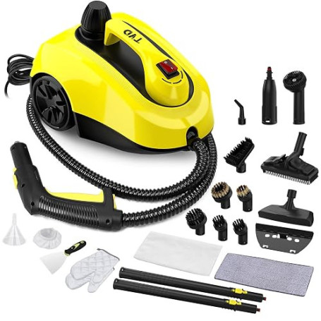 TVD Nettoyeur Vapeur pour Meubles Rembourrés, Nettoyeur avec 26 Accessoires | Câble D'alimentation Extra Long de 5 m | pour Sols